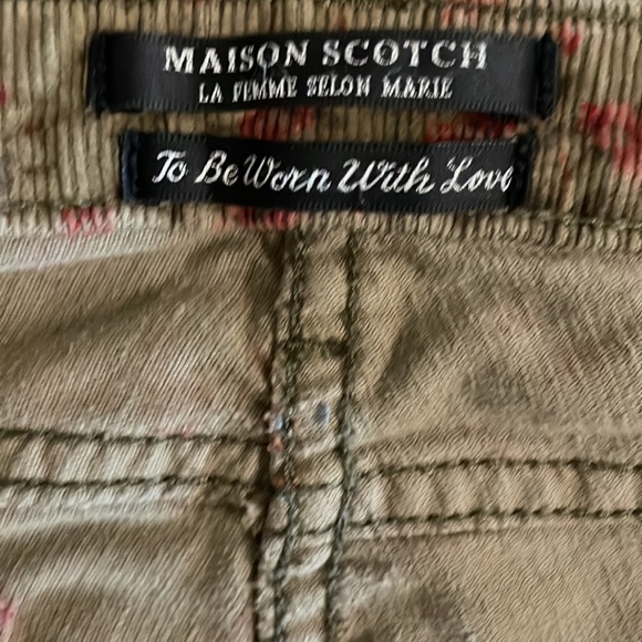 Maison Scotch Floral Print Corduroy Pants Size 31 - Picture 14 of 16